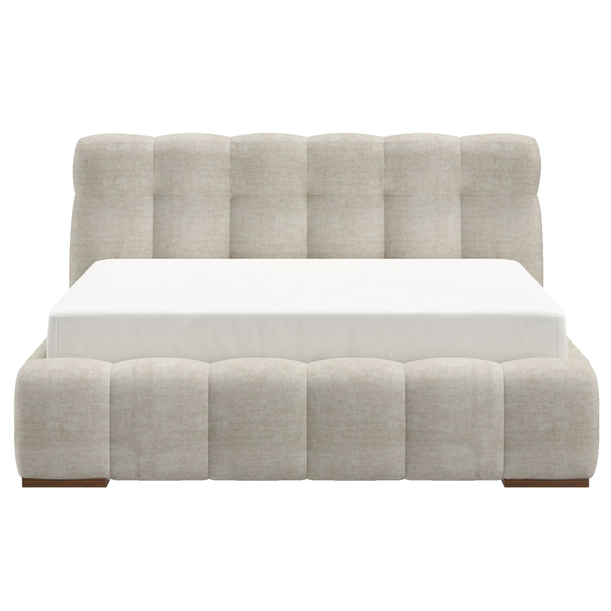 Pasha Platform Bed in Beige Pearl