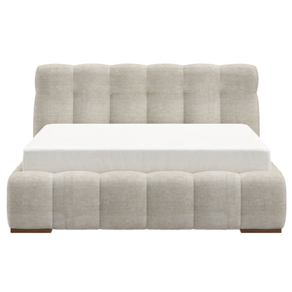 Lit plateforme Pasha couleur beige perle