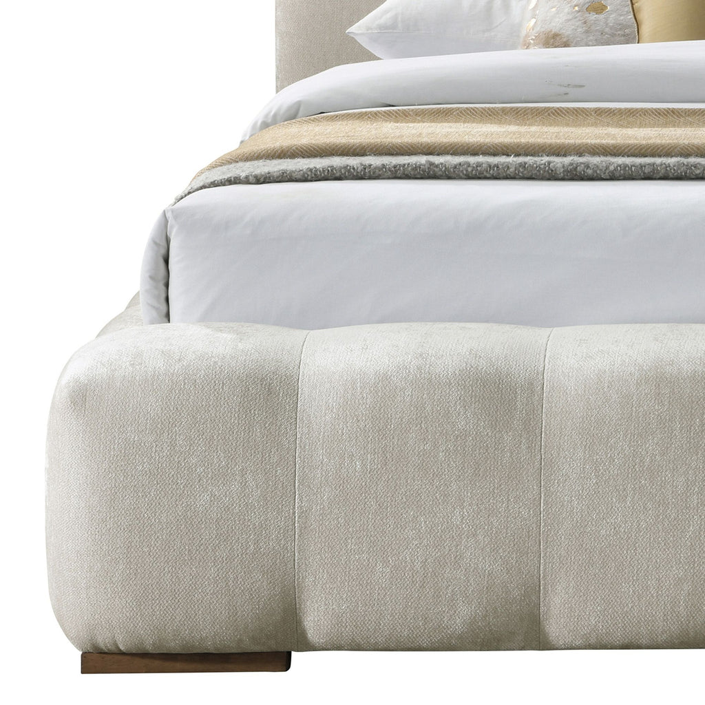 Pasha Platform Bed in Beige Pearl