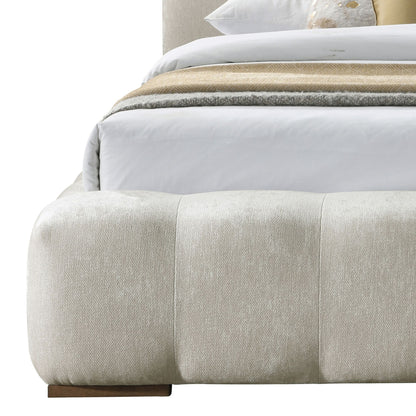 Lit plateforme Pasha couleur beige perle