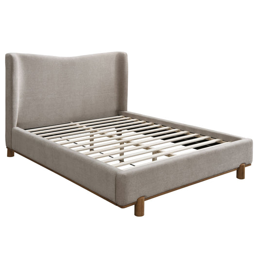 Isadora Platform Bed in Dark Beige