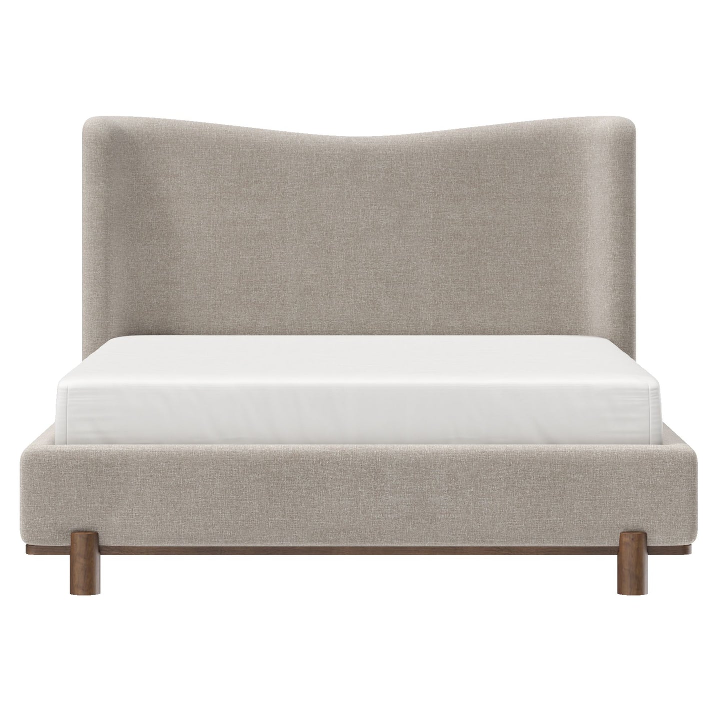 Lit plateforme Isadora en beige foncé 