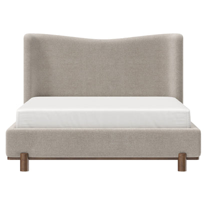 Lit plateforme Isadora en beige foncé 