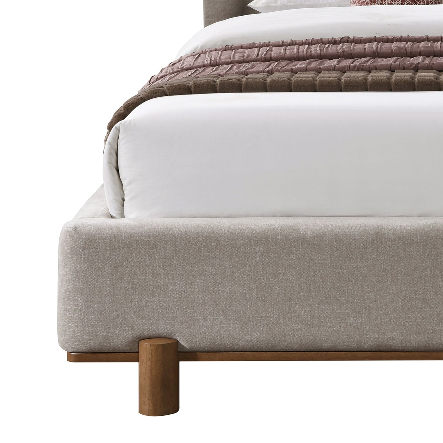 Lit plateforme Isadora en beige foncé 