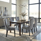 MADRID VELVET DINING CHAIR WITH NAILHEAD TRIM & CHROME KNOCKER – LUXURY BUTTON-TUFTED DINING CHAIR