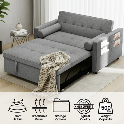 STUDIO SOFA PULLOUT BED WITH USB- C CHARGER