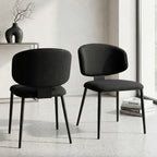 Loomie Dining Chair with Metal Legs SET OF 2
