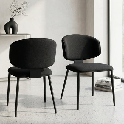 Loomie Dining Chair with Metal Legs SET OF 2
