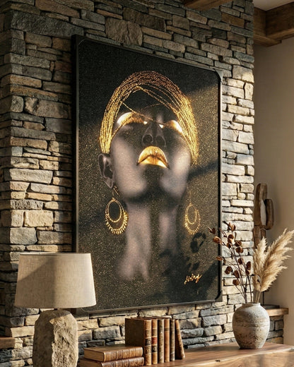 GOLDEN HAIR 3D Wall Art with Metal Frame