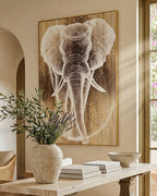 Tableau éléphant avec cadre en métal 