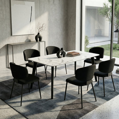 NINJA SINTERED STONE DINING TABLE WITH LOOMIE CHAIRS