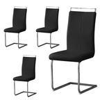 Francis Waterproof Faux Leather Dining Chair with Metal Legs
