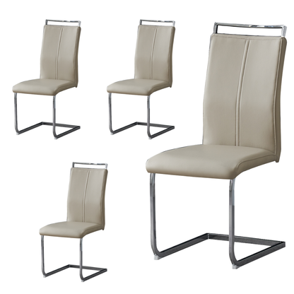 Francis Waterproof Faux Leather Dining Chair with Metal Legs