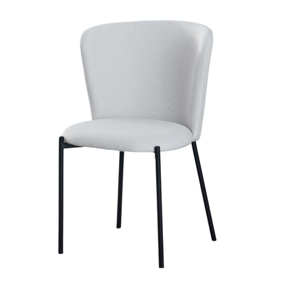 Lisa Dining Chair with Breathable Fabric and Metal Legs