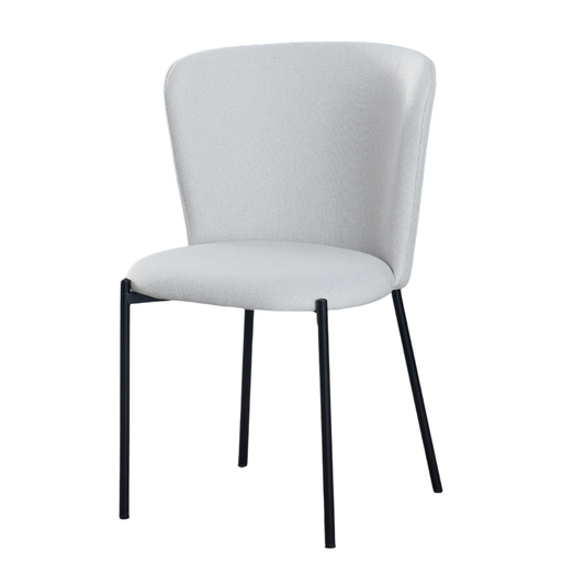 Lisa Dining Chair with Breathable Fabric and Metal Legs