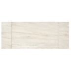 Bellaro Dining Table with Extension, 55"-79" in Travertine and Cream