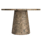 Godiva Round Pedestal Dining Table, 48" in Faux Grey Stone