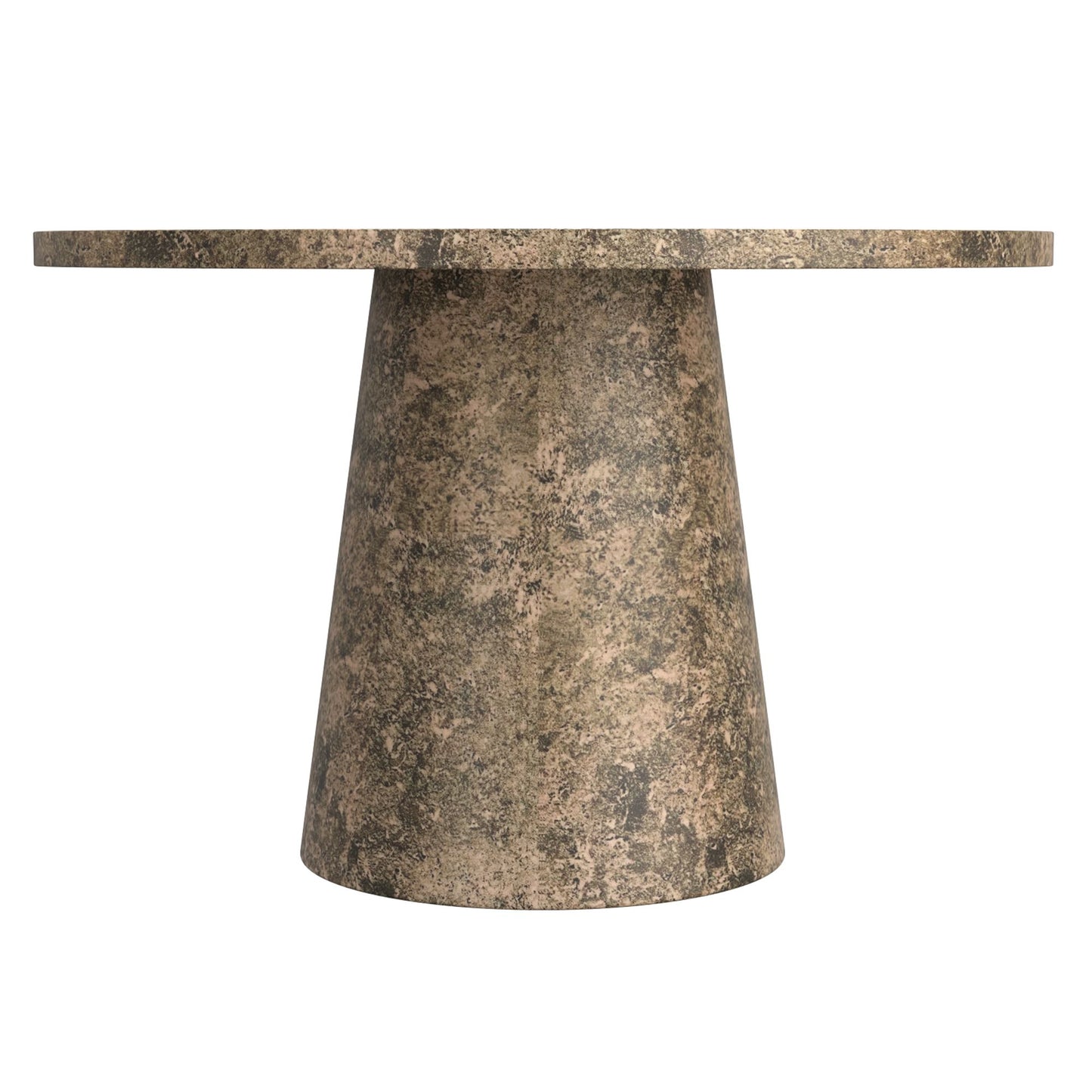 Godiva Round Pedestal Dining Table, 48" in Faux Grey Stone