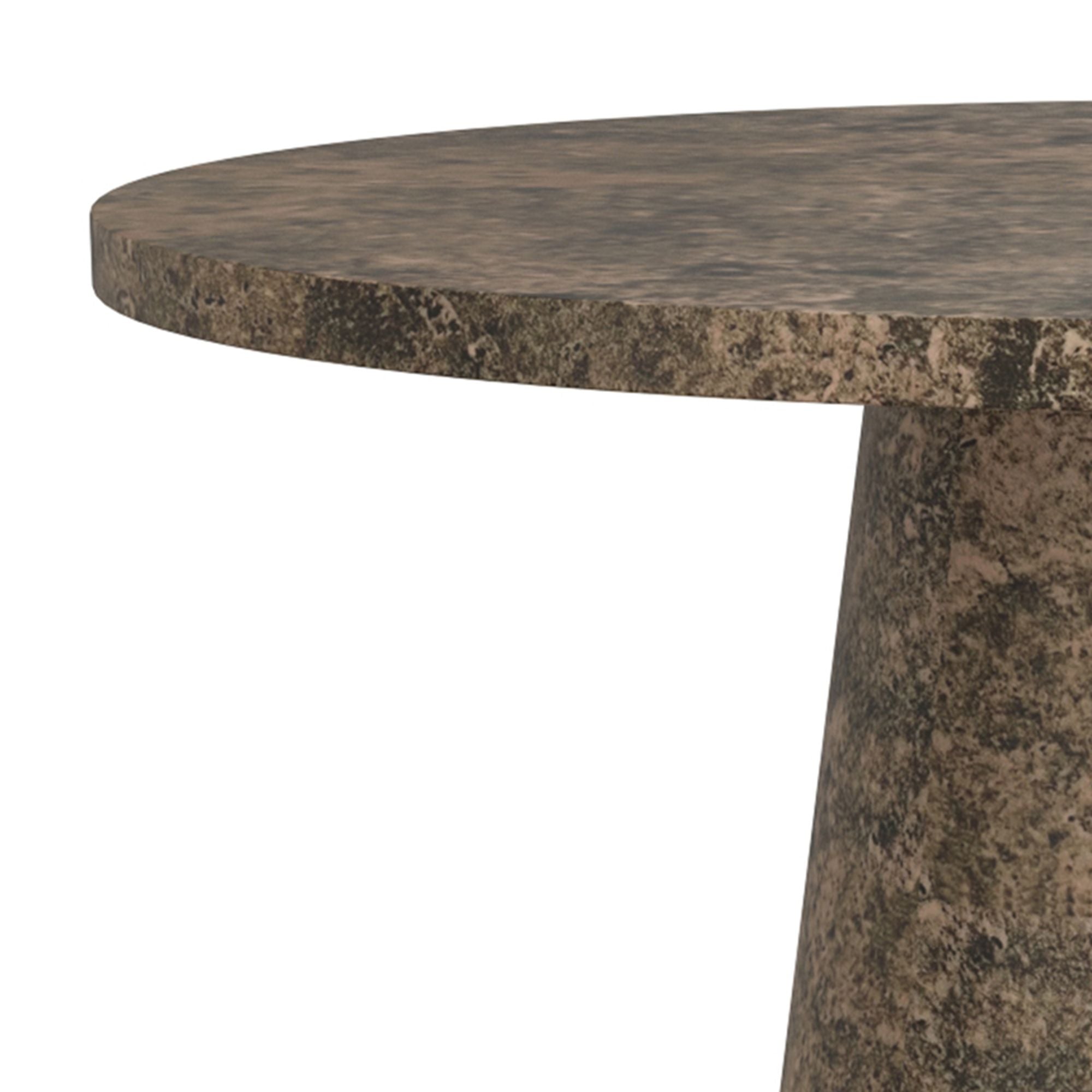Godiva Round Pedestal Dining Table, 48" in Faux Grey Stone