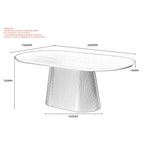Tovas Oval Dining Table, 79" INCH