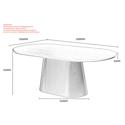 Tovas Oval Dining Table, 79" INCH