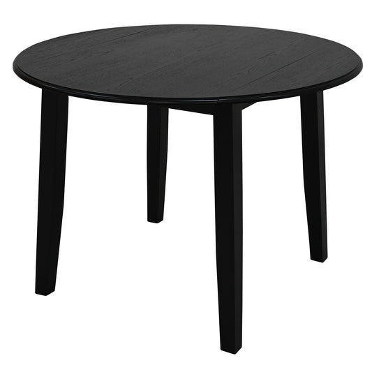 Conrad Round Drop-Leaf Dining Table, 42" in Black
