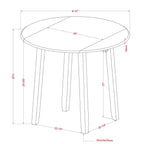 Conrad Round Drop-Leaf Dining Table, 42" in Black