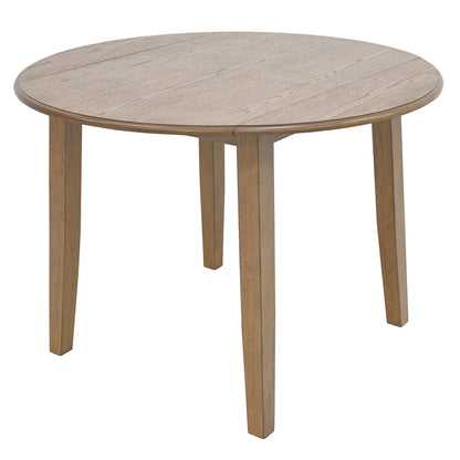 Conrad Round Drop-Leaf Dining Table, 42" in Black