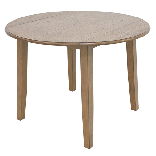 Conrad Round Drop-Leaf Dining Table, 42" in Black