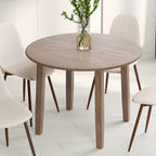 Conrad Round Drop-Leaf Dining Table, 42" in Black