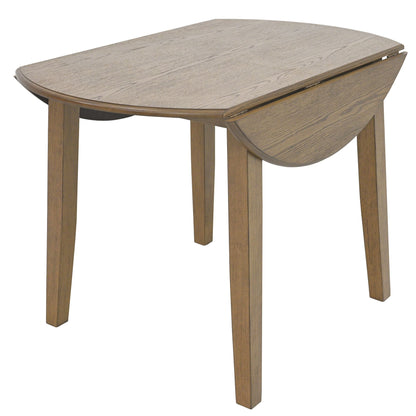Conrad Round Drop-Leaf Dining Table, 42" in Black