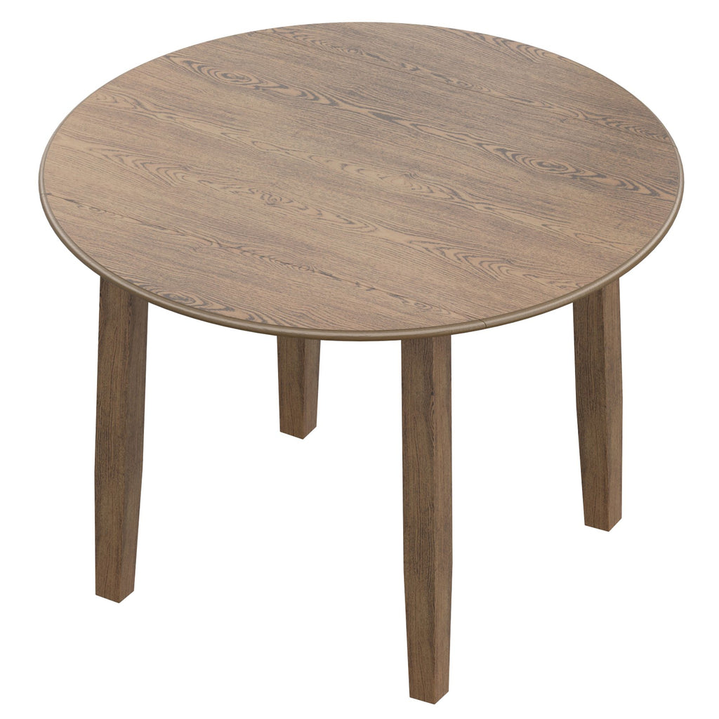 Conrad Round Drop-Leaf Dining Table, 42" in Black