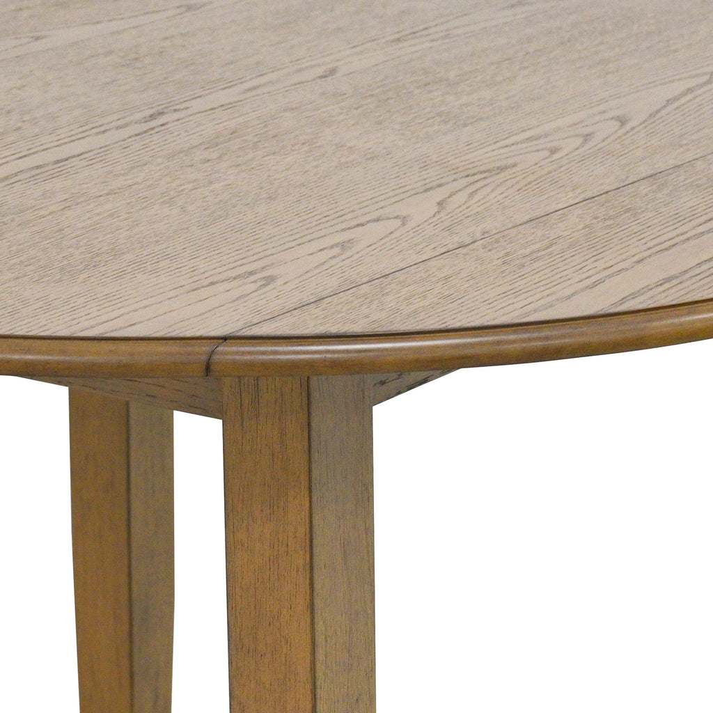 Conrad Round Drop-Leaf Dining Table, 42" in Black