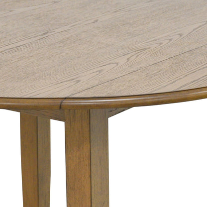 Conrad Round Drop-Leaf Dining Table, 42" in Black