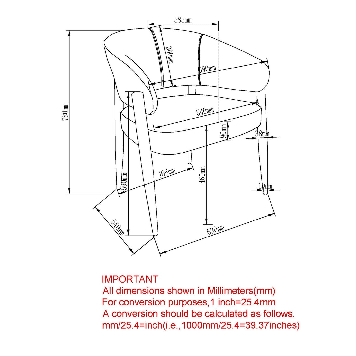 Bronson Dining/Lounge Chair, Set of 2