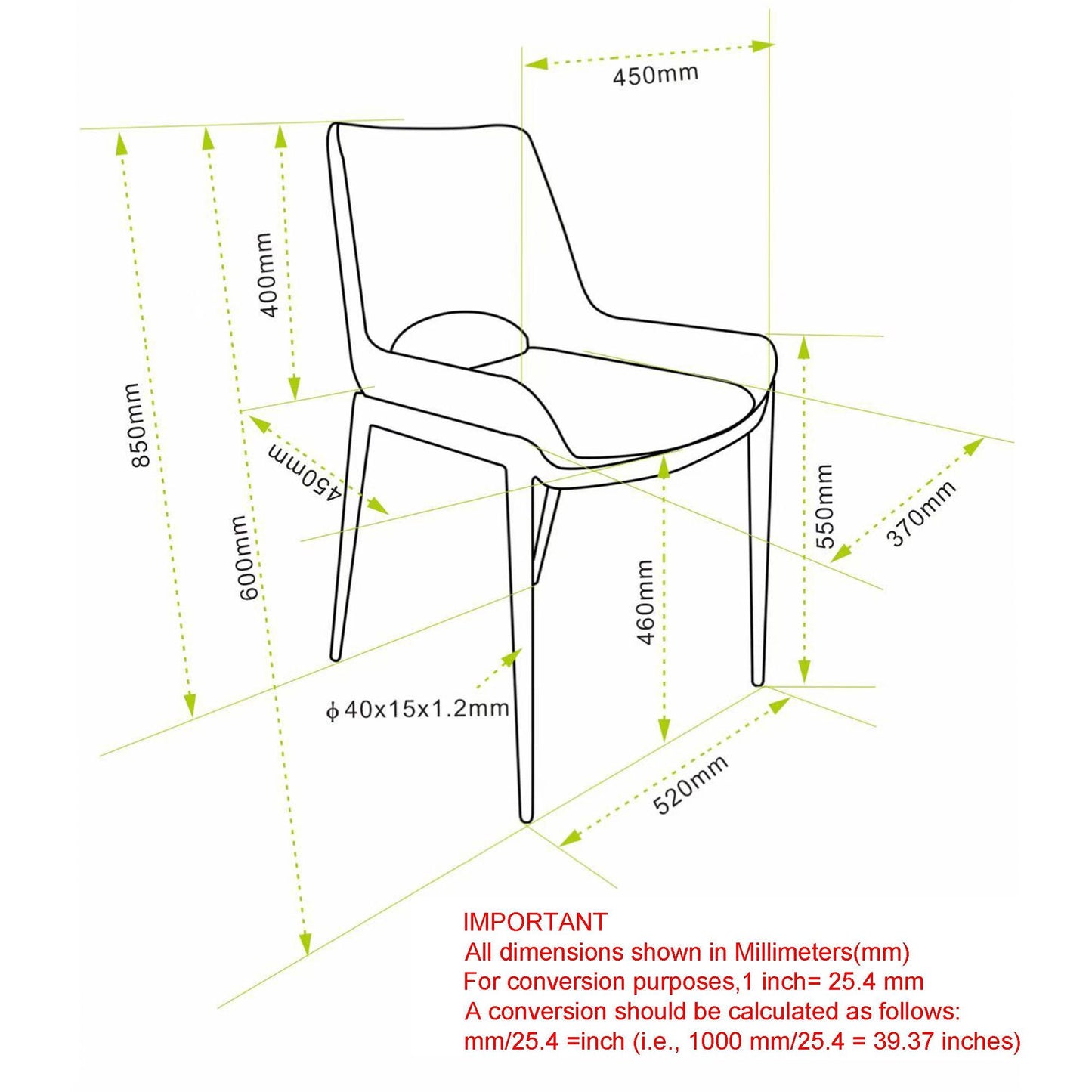 Icona Dining/Lounge Chair, Set of 6