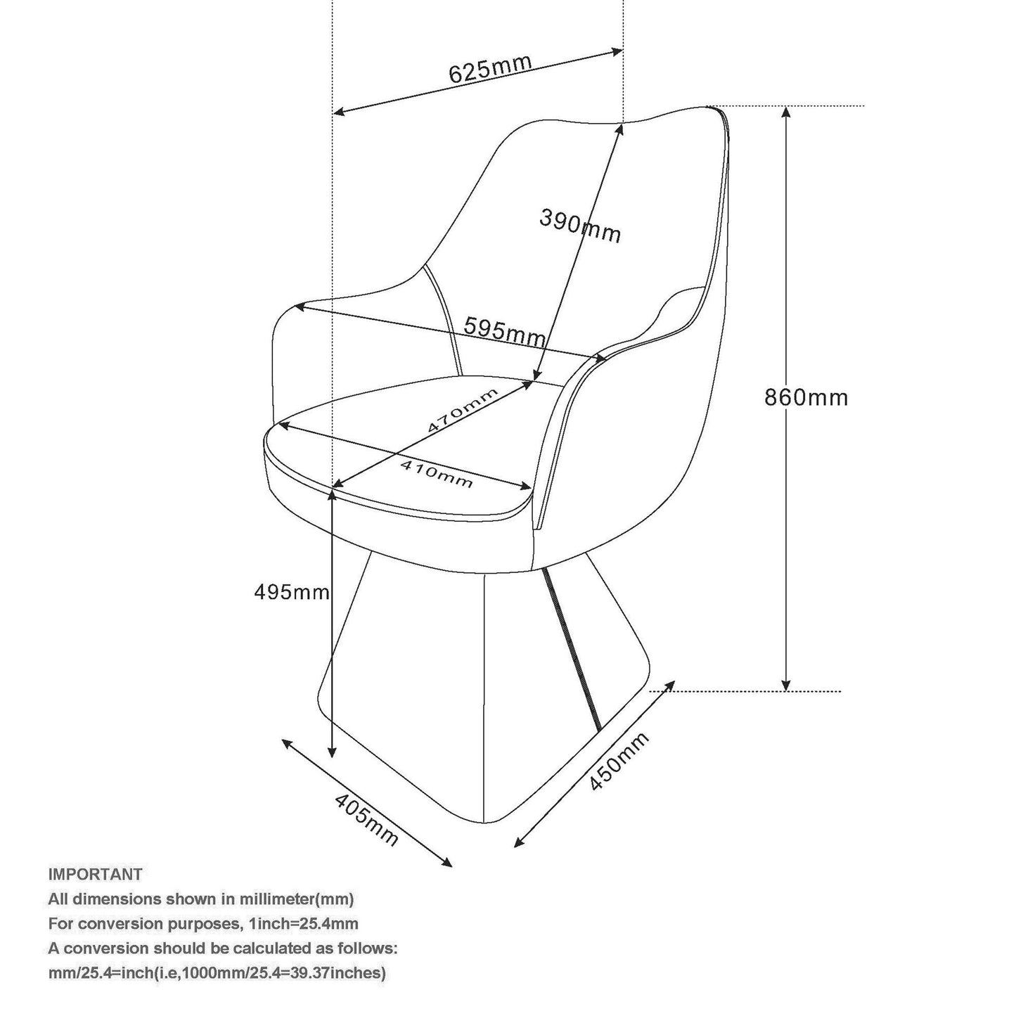 Caprese Swivel Dining and Accent Chair