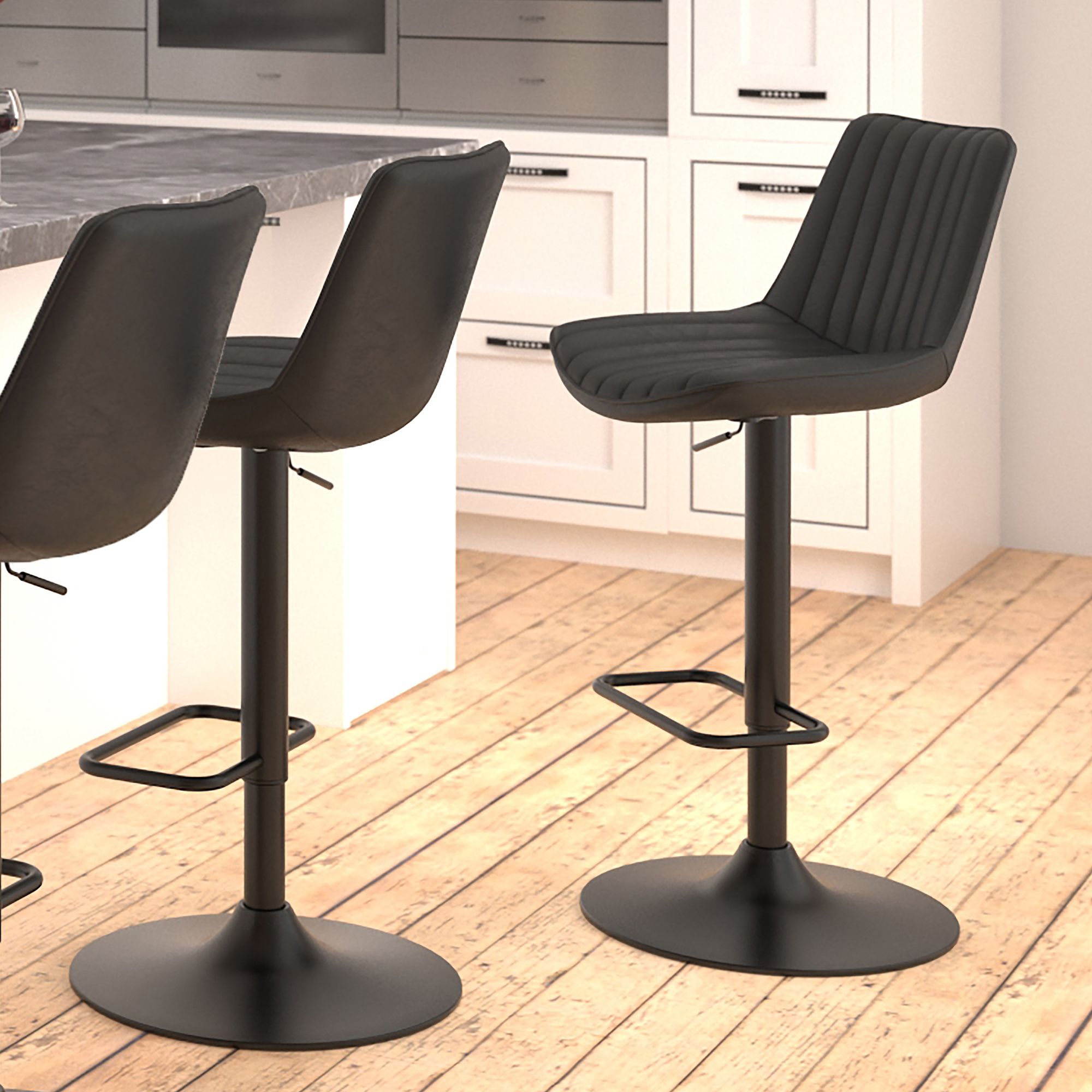 Tabouret à suspension pneumatique réglable Kosi, lot de 2