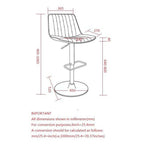 Tabouret à suspension pneumatique réglable Kosi, lot de 2
