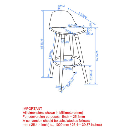 Tabouret de bar Diablo 26 po, ensemble de 2 