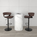 Rover Adjustable Air Lift Stool in Brown and Black Set of 2