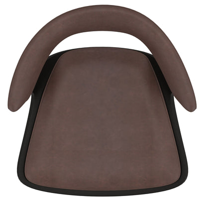 Rover Adjustable Air Lift Stool in Brown and Black Set of 2