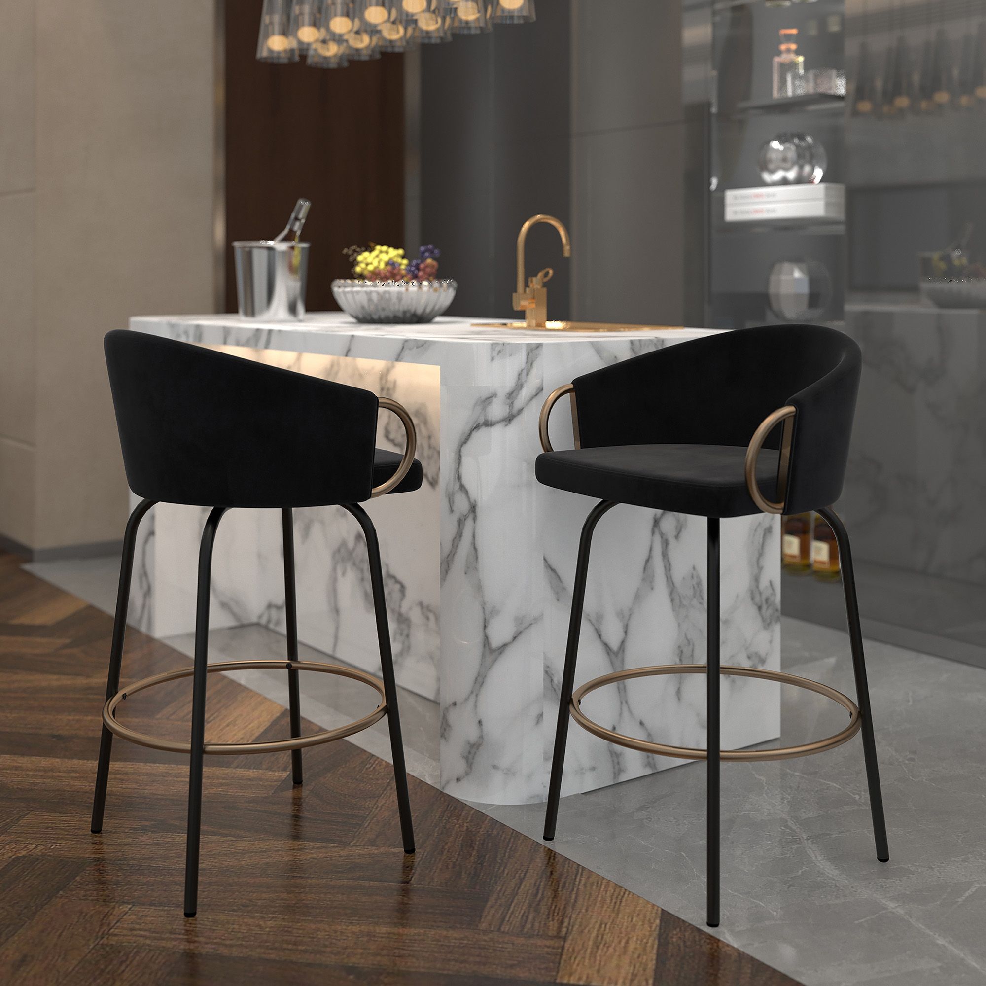 Tabouret de bar Lavo 26 po, ensemble de 2 