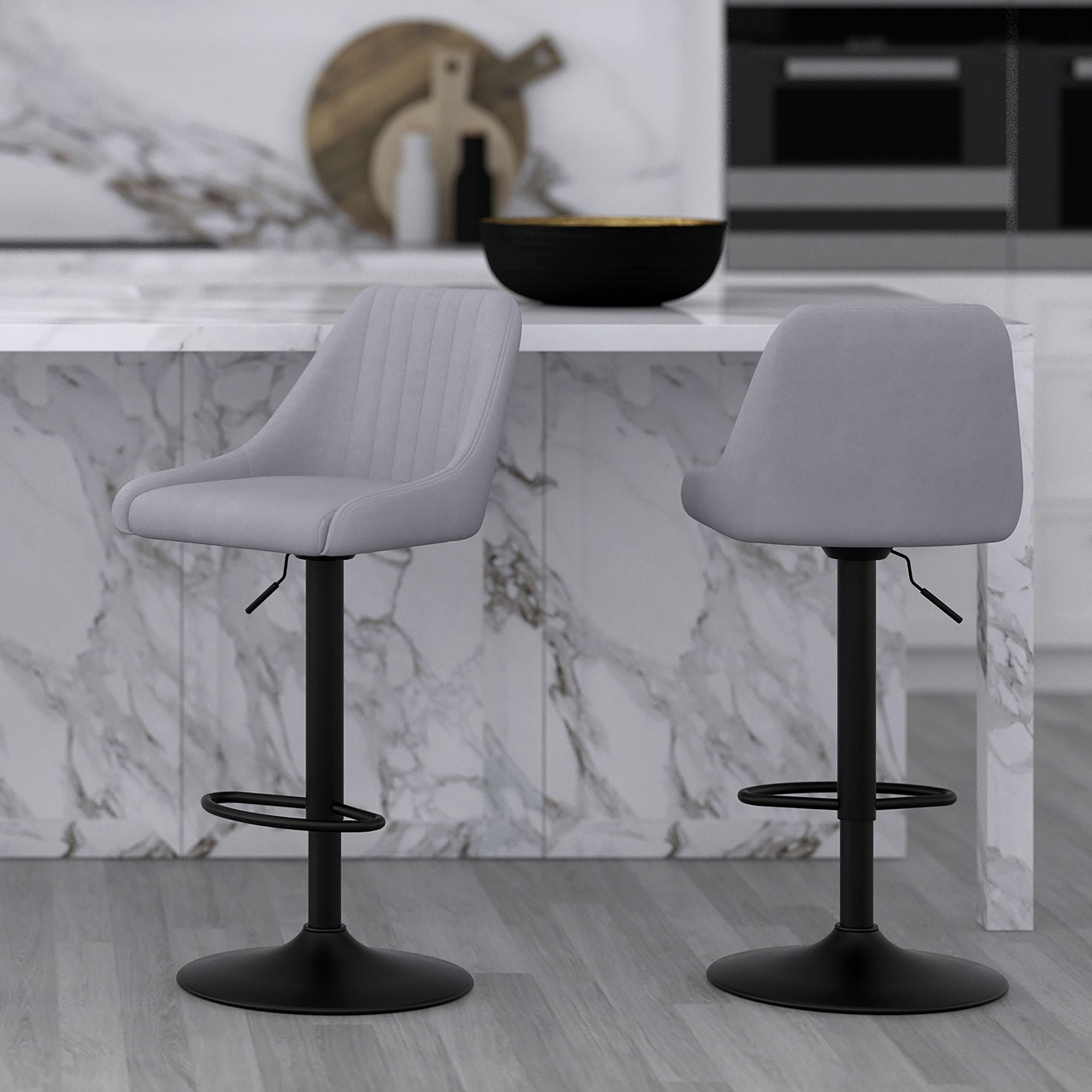 Tabouret pivotant à hauteur réglable Kron, lot de 2