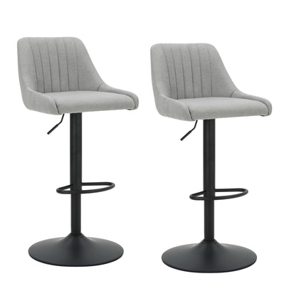 Kron Adjustable Height Air-Lift Swivel Stool, set of 2