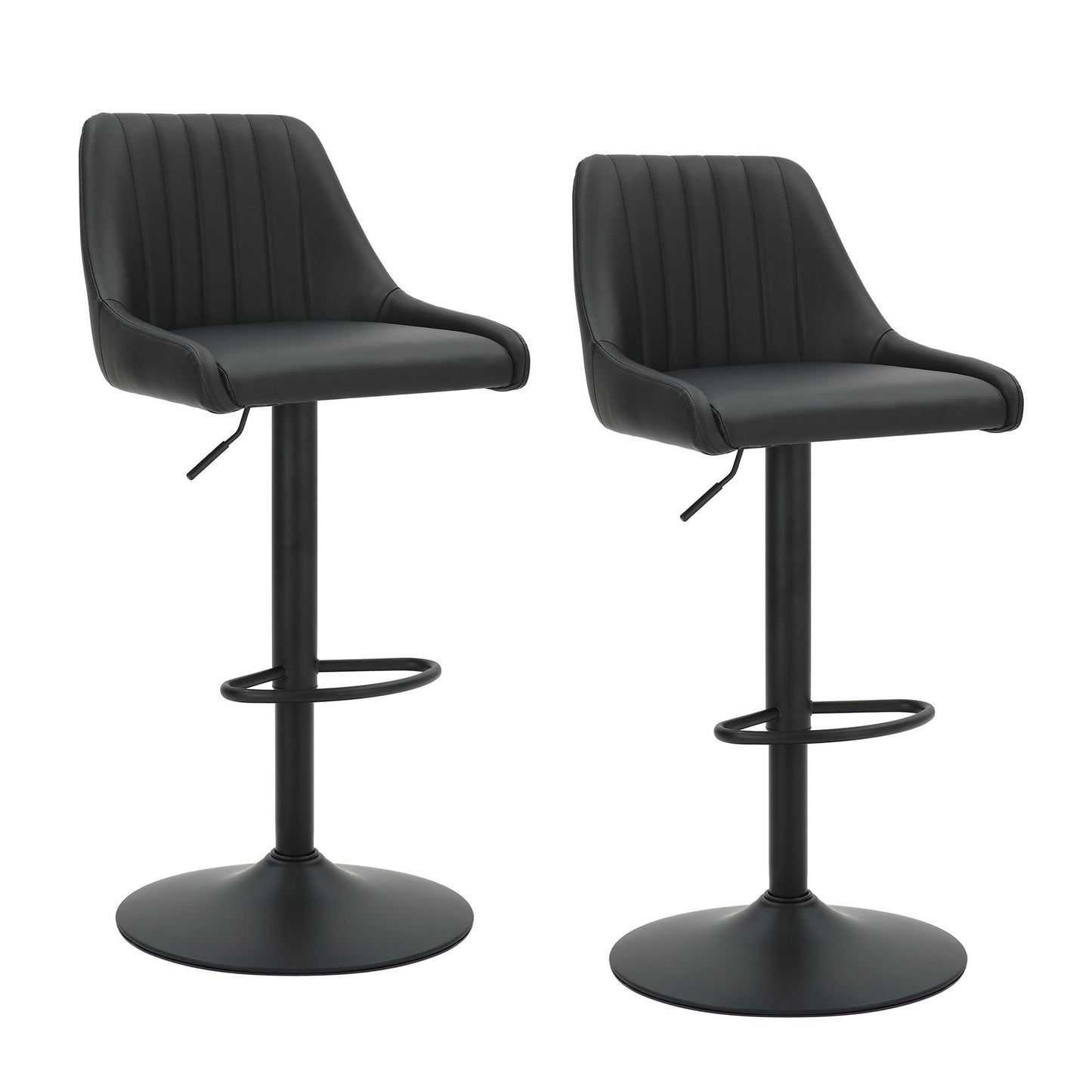 Kron Adjustable Height Air-Lift Swivel Stool, set of 2