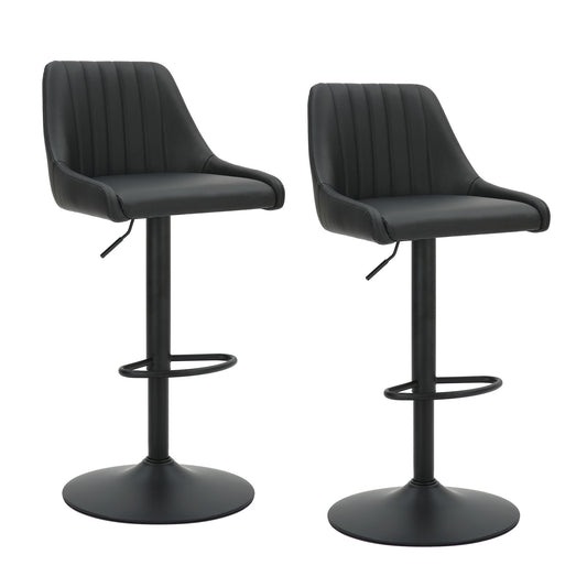 Kron Adjustable Height Air-Lift Swivel Stool, set of 2