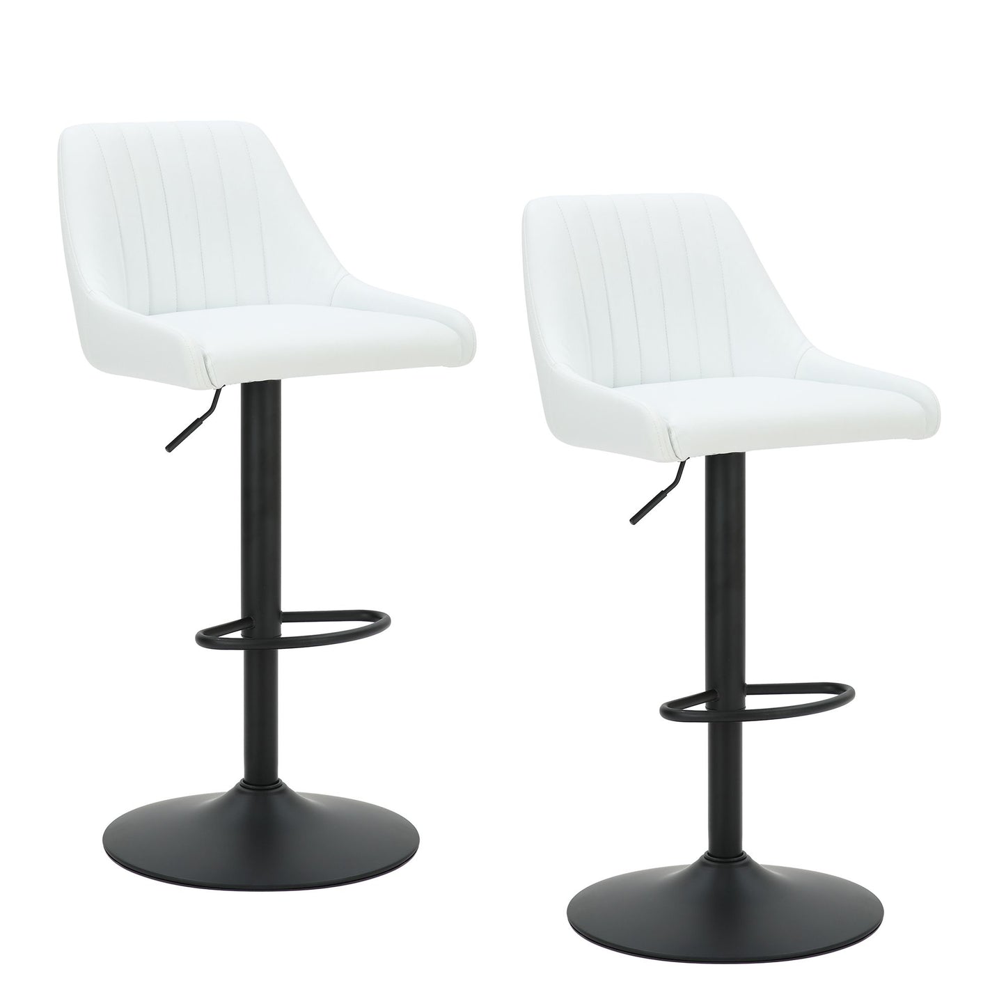 Kron Adjustable Height Air-Lift Swivel Stool, set of 2