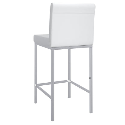 Tabouret de bar Porto 26 po, lot de 2, noir et chrome