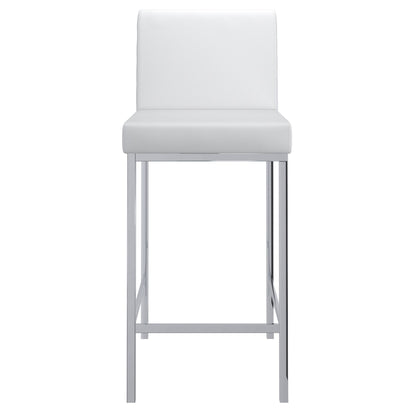 Tabouret de bar Porto 26 po, lot de 2, noir et chrome